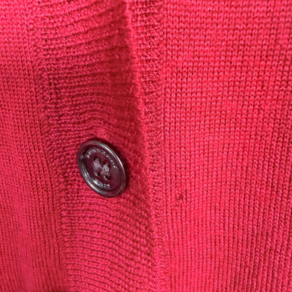 Burberry Brit Red Button-Up Cardigan Size Large - Picture 4 of 7